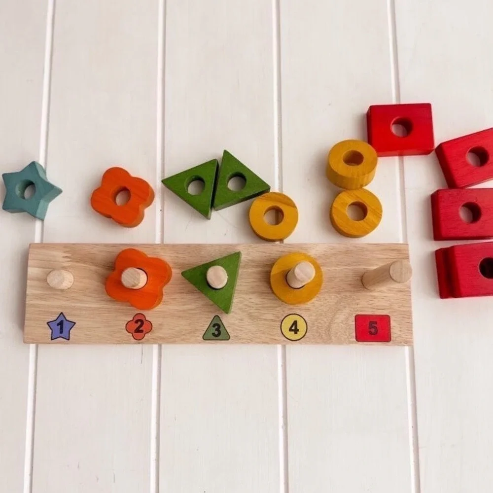 Qtoys Australia Wooden Counting Stair Educational Math Toy Montessori New‎